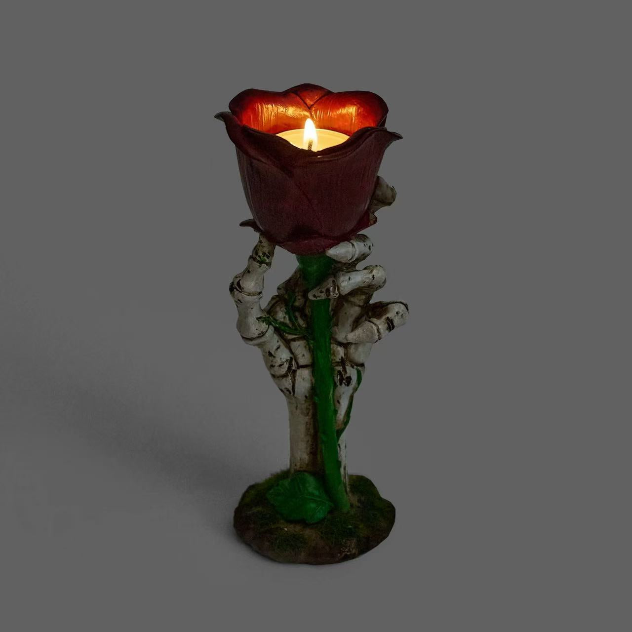 “I will love you forever, till death do us part ”– Skeleton Hand Rose Ambient Light