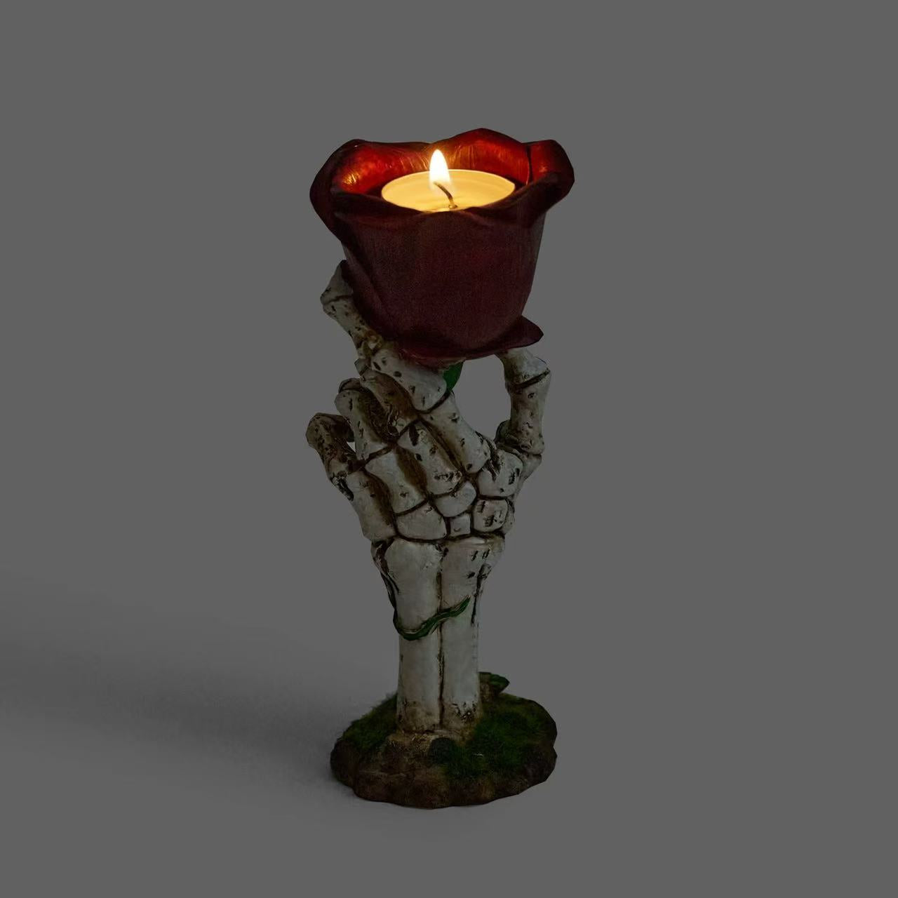 “I will love you forever, till death do us part ”– Skeleton Hand Rose Ambient Light