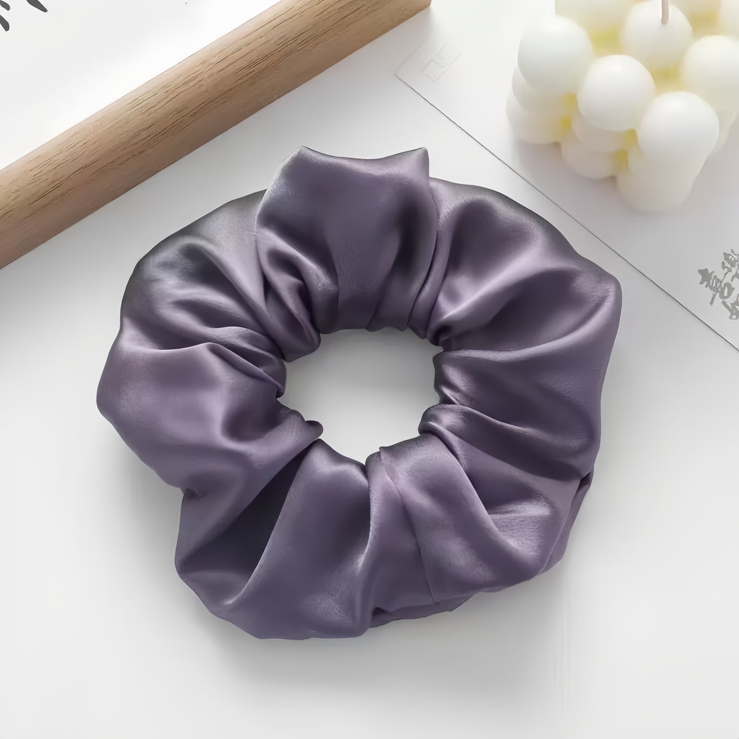 30 Momme Mulberry Silk Scrunchie – 100% Pure Natural Silk Hair Tie
