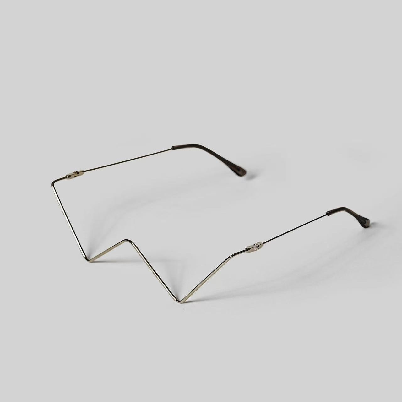 W-Shaped Glasses Frame – V-Wire Rimless Fashion Accessory | Street Style Gift