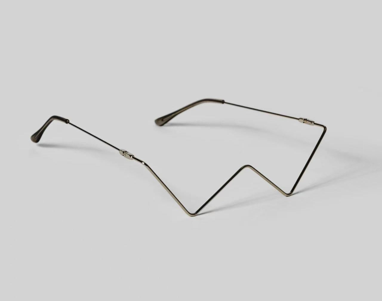 W-Shaped Glasses Frame – V-Wire Rimless Fashion Accessory | Street Style Gift